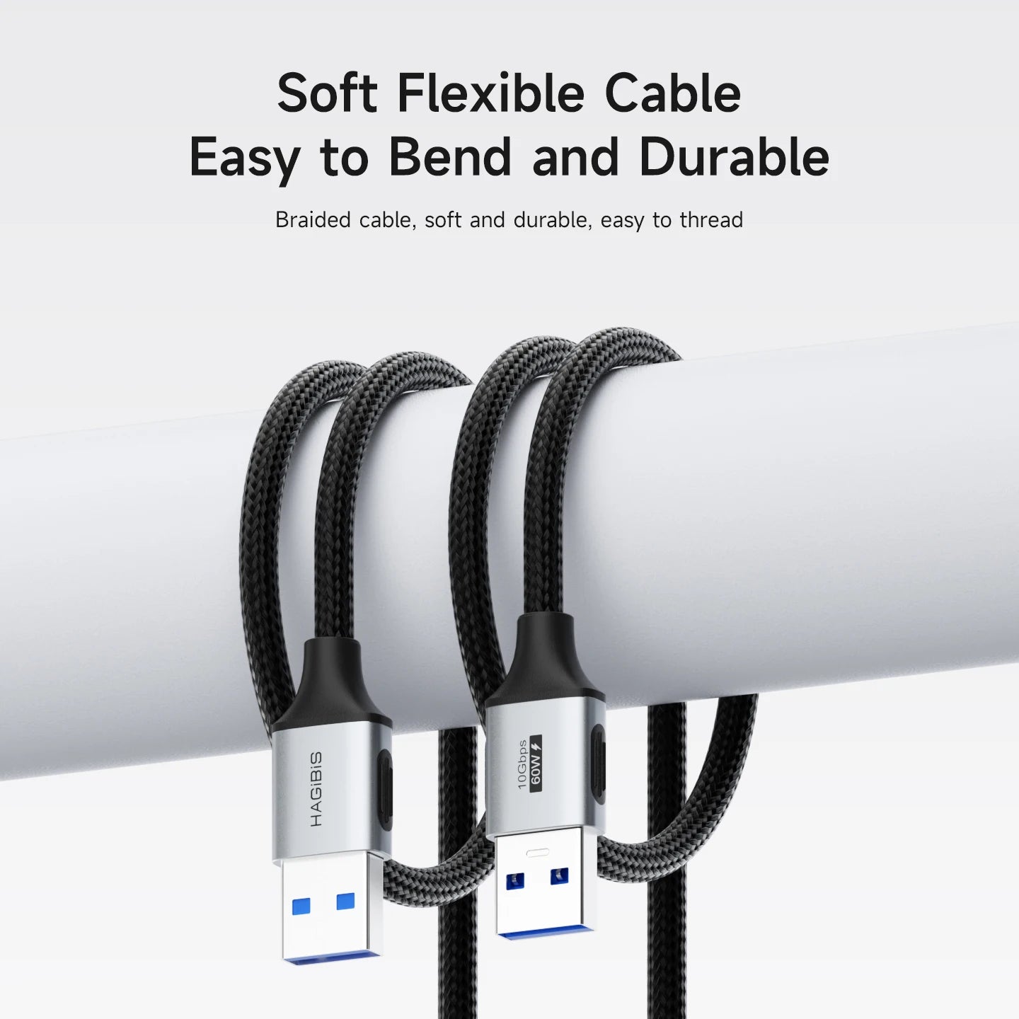 Hagibis USB to USB Cable USB 3.2 A to A Male to Male