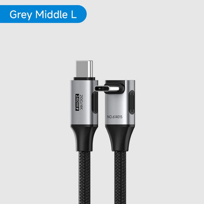 Hagibis USB4 USB-C Cable 80Gbps 240W Right Angle 8K