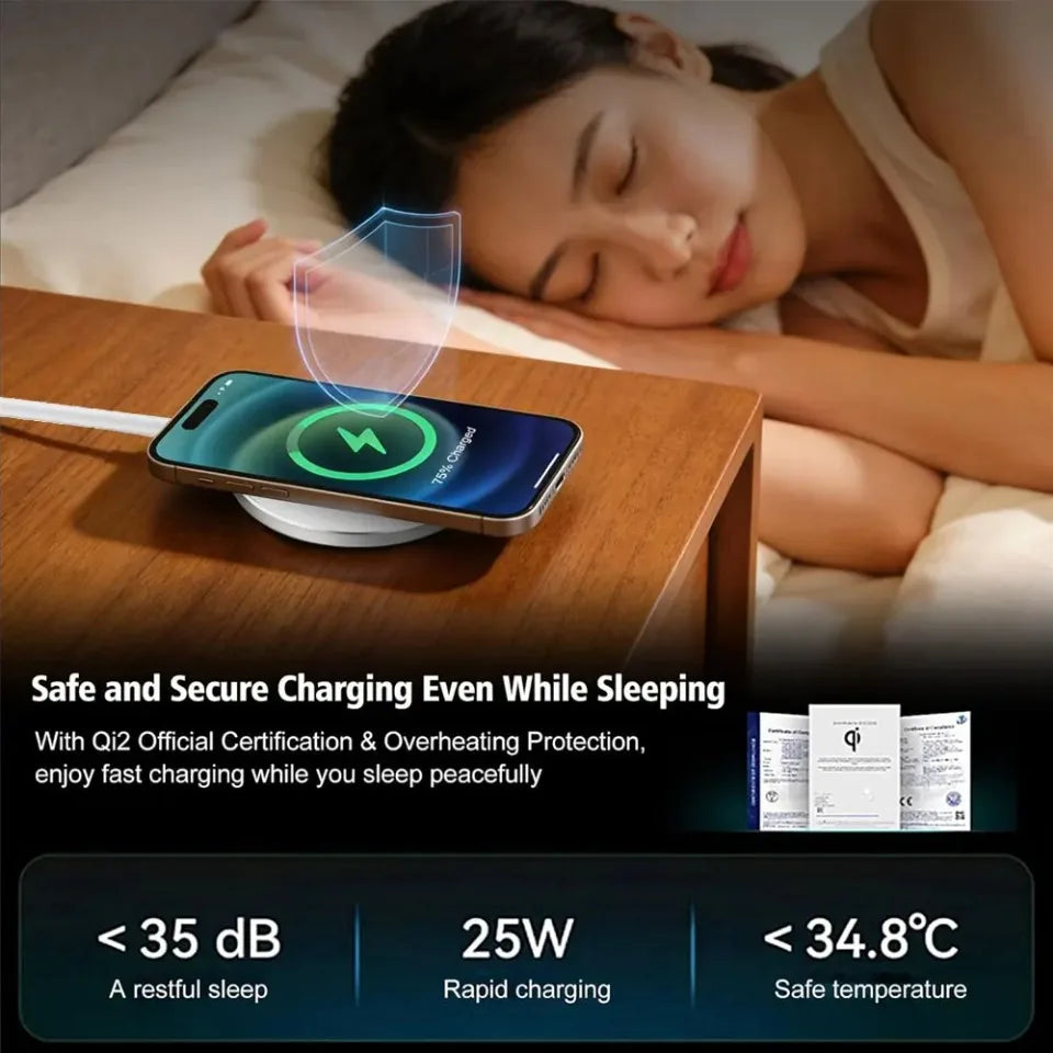 Qi2 25W Magnetic Wireless Charger