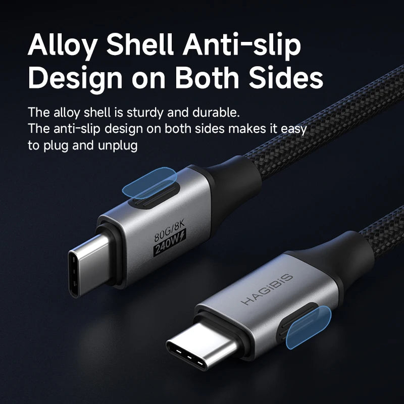 USB 4 Cable USB C to USB C Ultra Soft 240W
