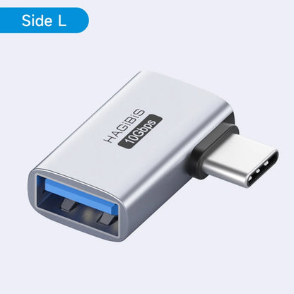 USB adapter with Type-C connector on a light gray background