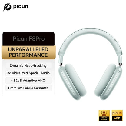 Picun F8 Pro ANC Bluetooth Headphones with 3D Spatial Audio