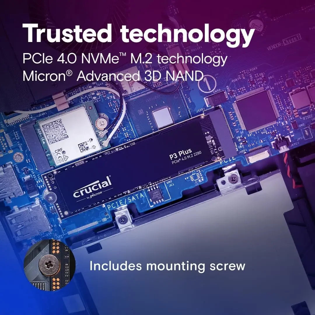 Crucial P3 Plus SSD NVMe M.2 2280 PCIe 4.0