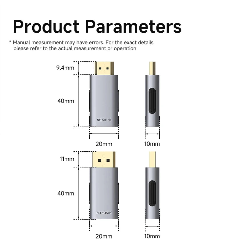 Measurement chart of USB connectors with dimensions on a white background