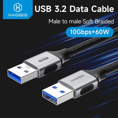 Hagibis USB to USB Cable USB 3.2 A to A Male to Male