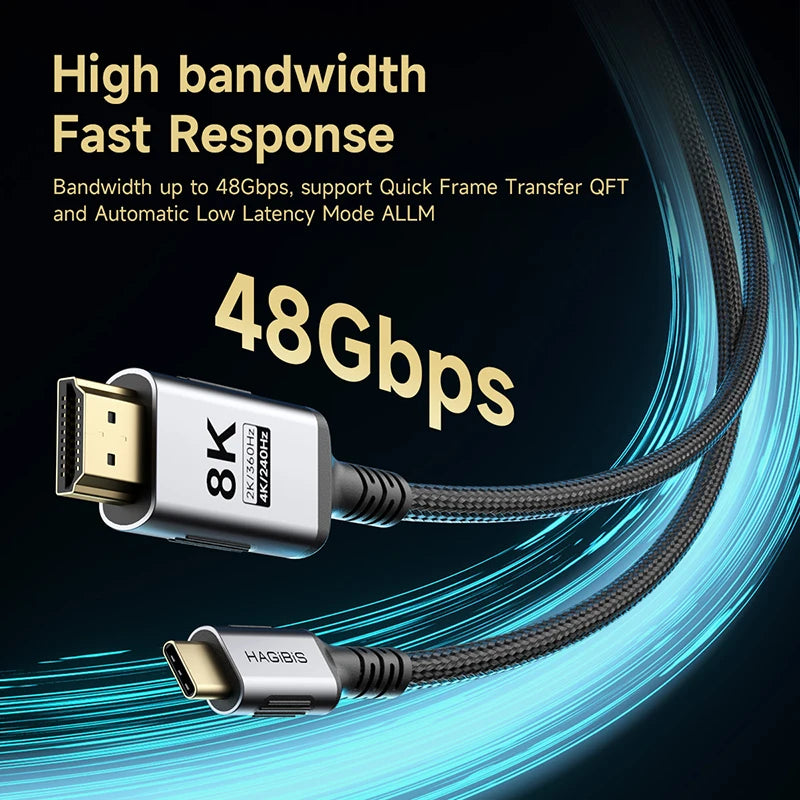 Hagibis USB-C to HDMI Cable 8K