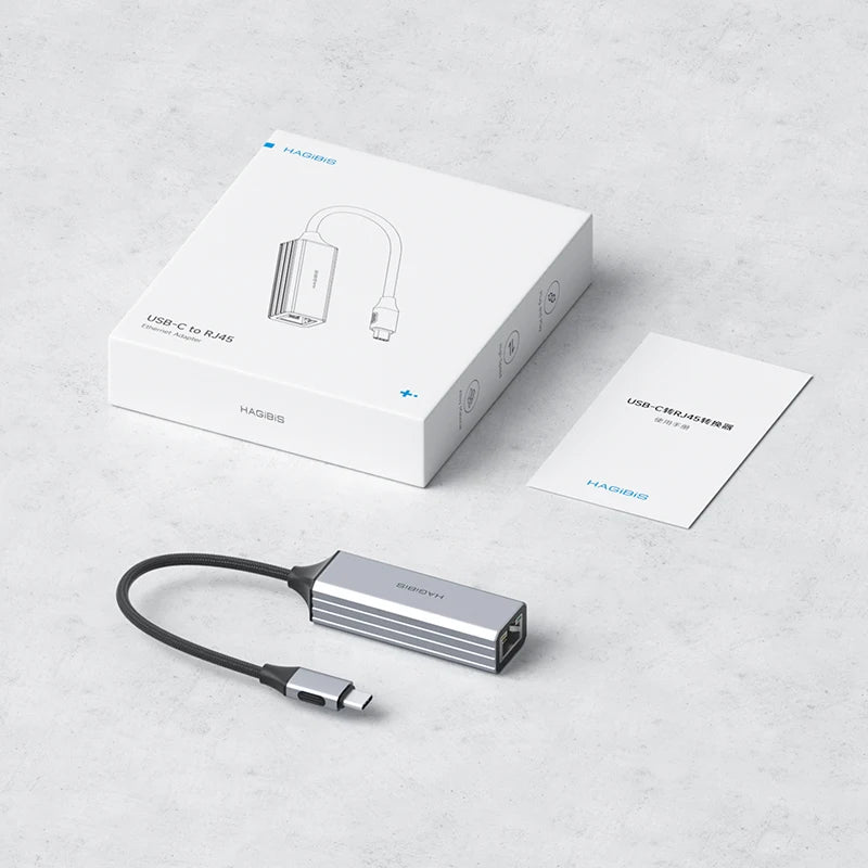 Hagibis USB-C to Ethernet Adapter with 100W PD