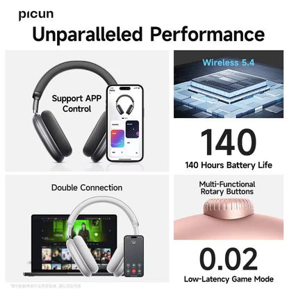 Picun F8 Pro ANC Bluetooth Headphones with 3D Spatial Audio