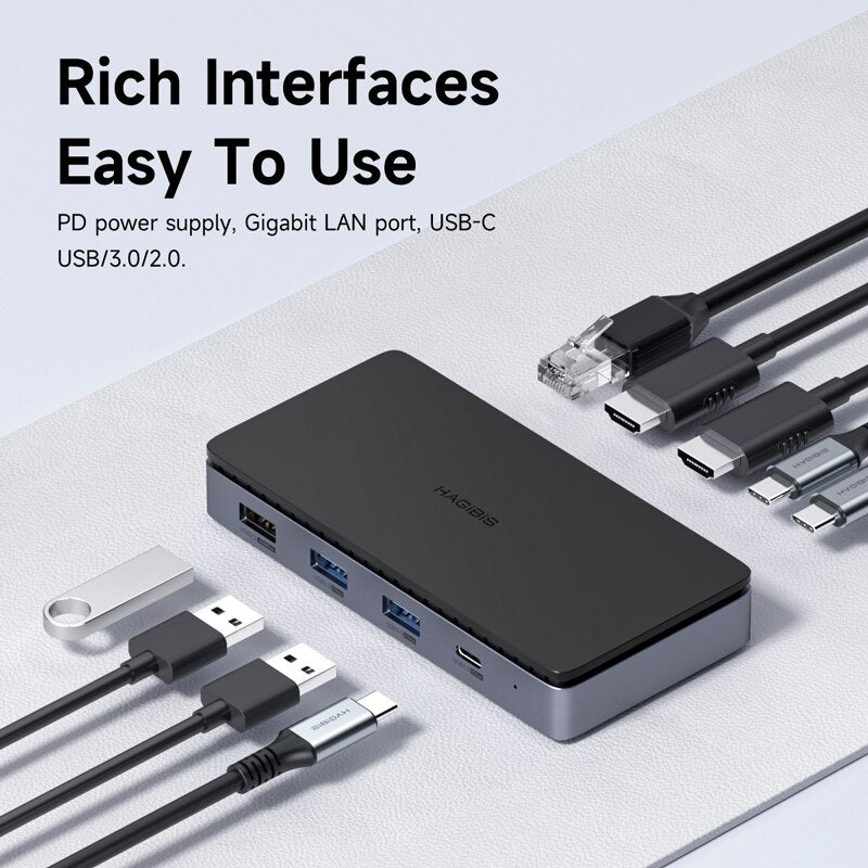 8 in 1 USB-C Docking Station HAGIBIS