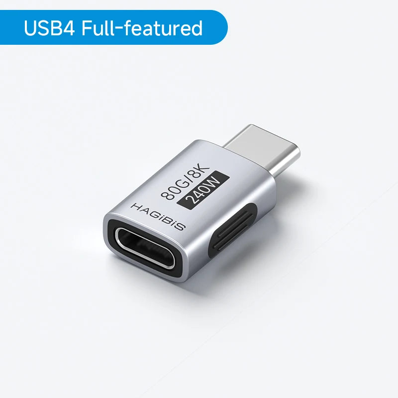 USB4 full-featured adapter with Hagibis branding on a white background