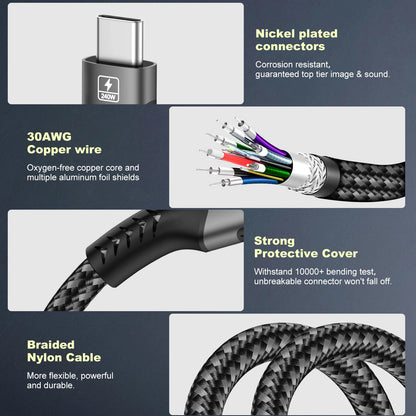 USB4 USB-C Extension Cable 40Gbps 240W 8K