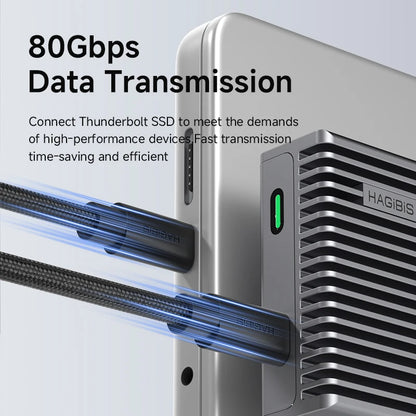 USB C Cable USB4.2 Full Function Cable 80Gbps 240W