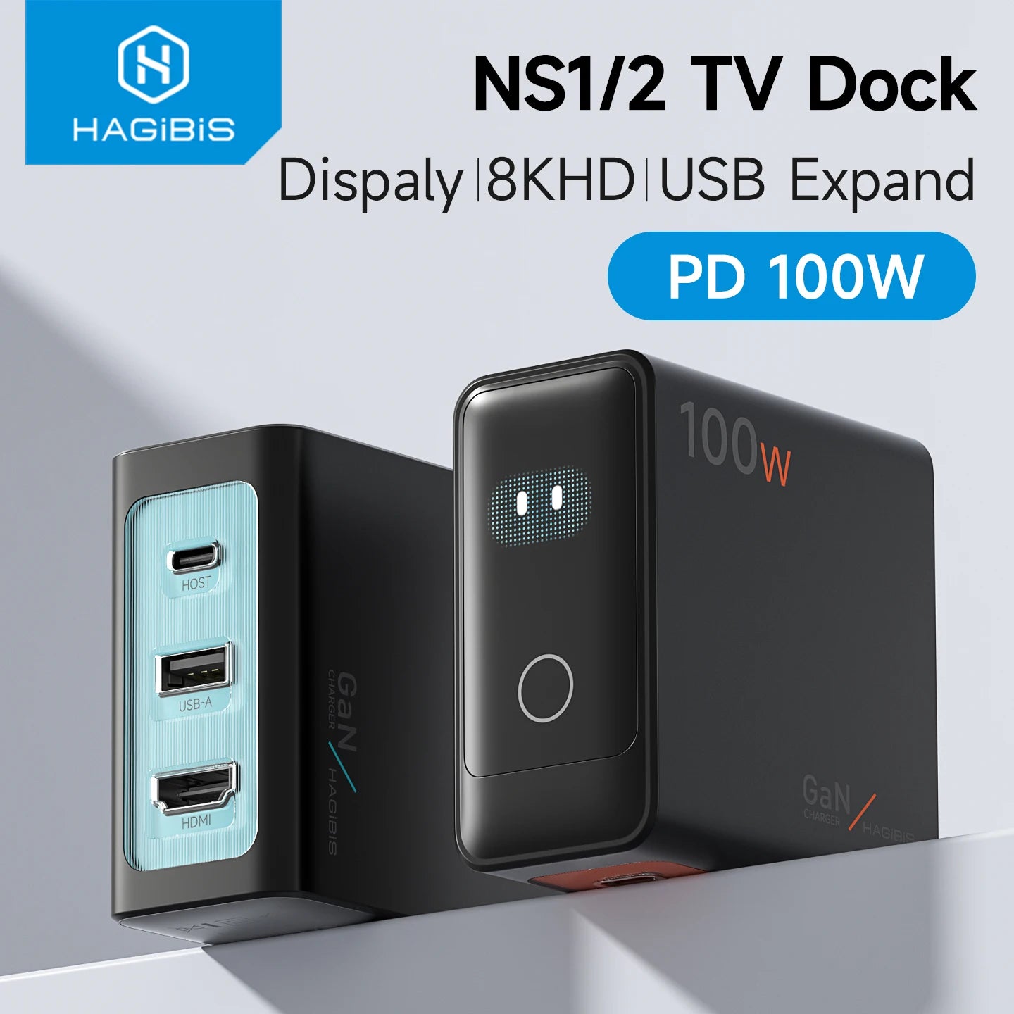 Hagibis GaN 100W USB-C TV Dock for Nintendo Switch 1 & 2
