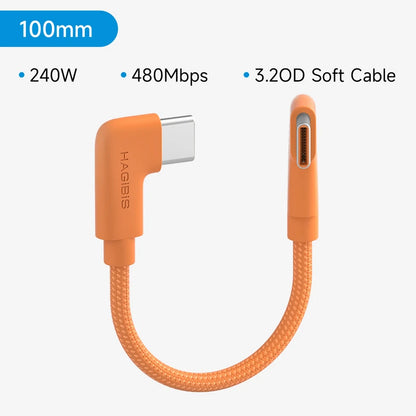 Hagibis Right Angle USB-C to USB-C Cable 240W