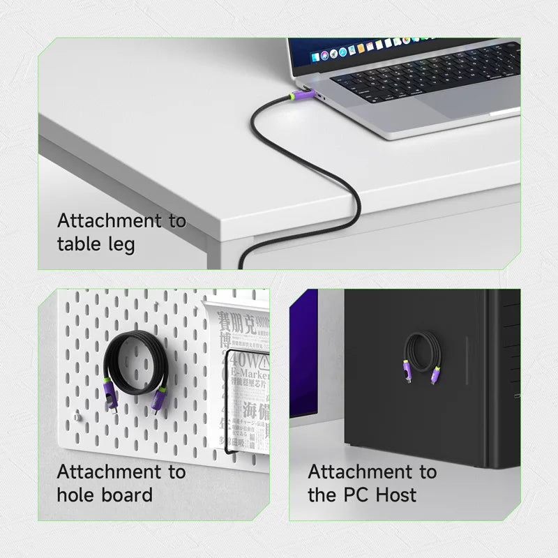Magnetic USB C to USB C Cable With LED Display