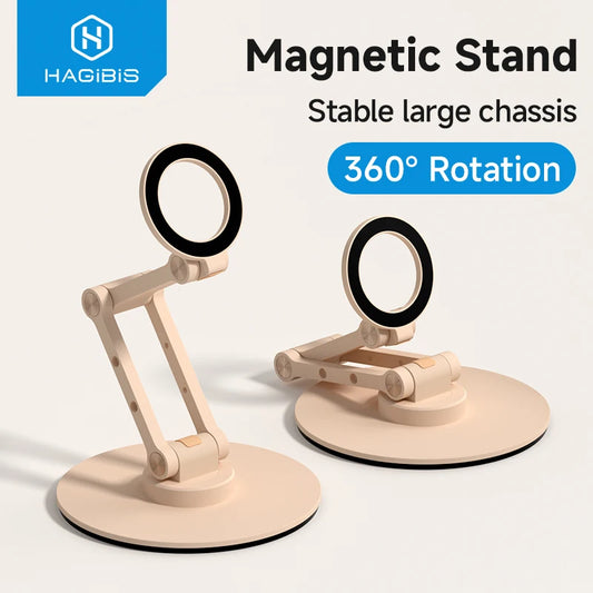 Magnetic 360° Rotating Stand – Heavy Base for Phones