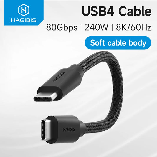 Short Cable 80Gbps 240W PD3.1 8K USB4