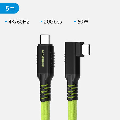 Hagibis USB-C Camera Tether Cable 80Gbps 240W Right Angle