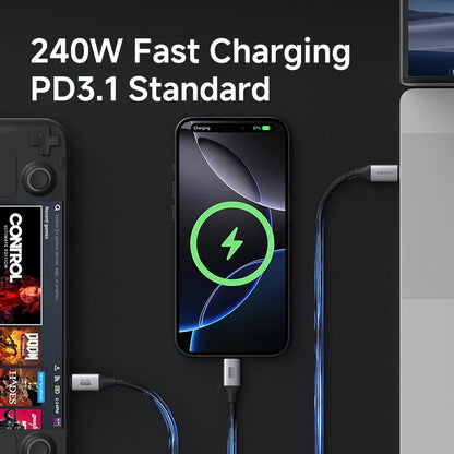 USB 4 Cable USB C to USB C Ultra Soft 240W