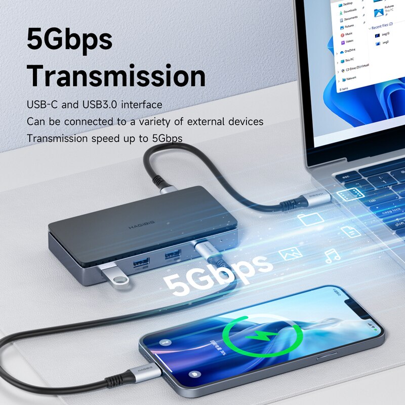 8 in 1 USB-C Docking Station HAGIBIS