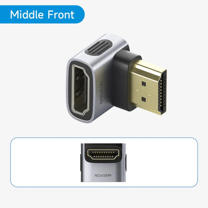 HDMI adapter with left HDMI and right DisplayPort connector on a white background