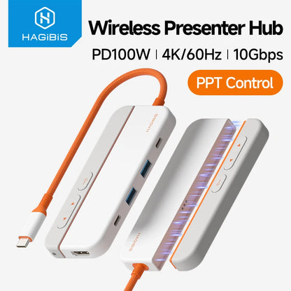 Hagibis Wireless Presenter USB-C Hub 4K 60Hz 100W