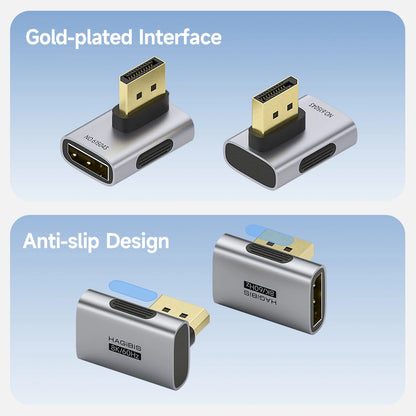 Two USB adapters with gold-plated interfaces and anti-slip designs on a blue background.