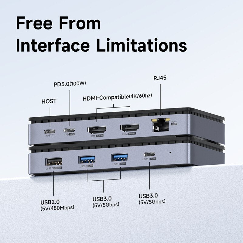 8 in 1 USB-C Docking Station HAGIBIS