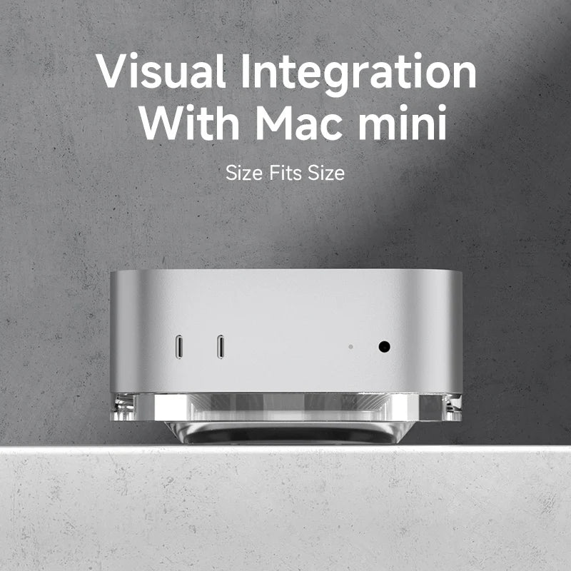 Transparent Dust-proof Stand for Mac mini M4/M4 Pro