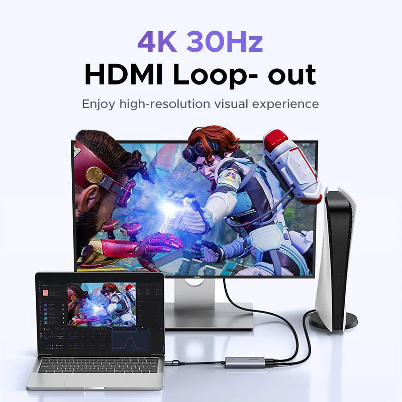 UGREEN HDMI Video Capture Card 2K 30Hz with 4K Loop-Out