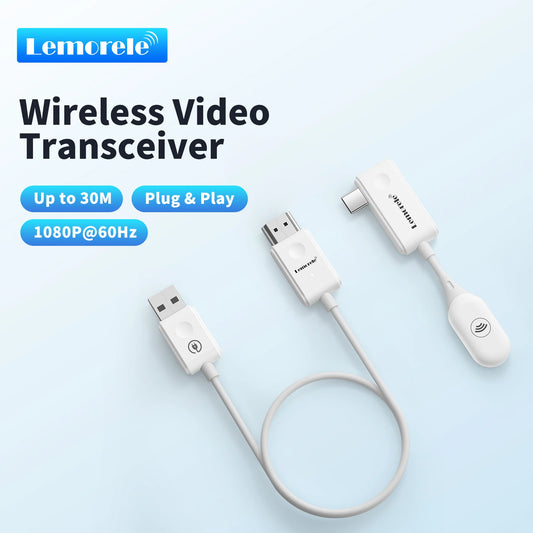 Lemorele P10 Wireless HDMI Transmitter & Receiver Kit 1080P 30m