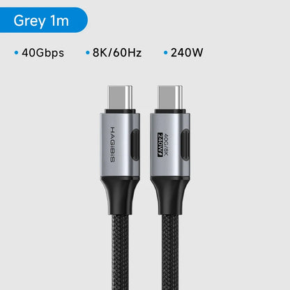 USB 4 Cable USB C to USB C Ultra Soft 240W