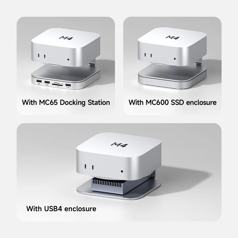 Aluminum Alloy Holder for Mac mini M4 & M4 Pro