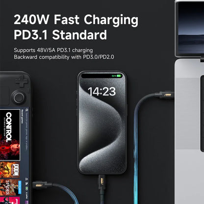 Thunderbolt 5 Ultra-Soft Cable 120Gbps, 240W Power Delivery