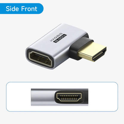HDMI adapter with side front view on a white background