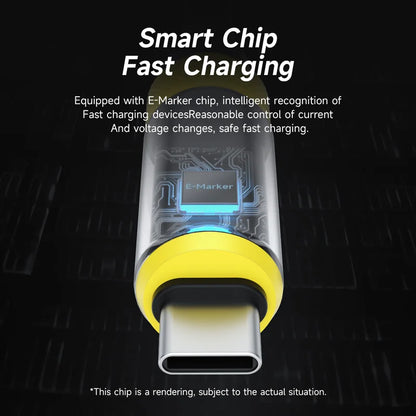 Short USB C Cable with LED Display Hagibis