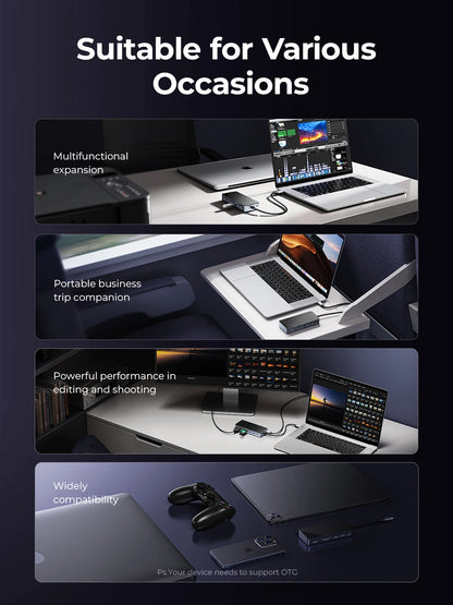 ORICO 8-in-1 USB-C Dock with M.2 NVMe SSD Enclosure