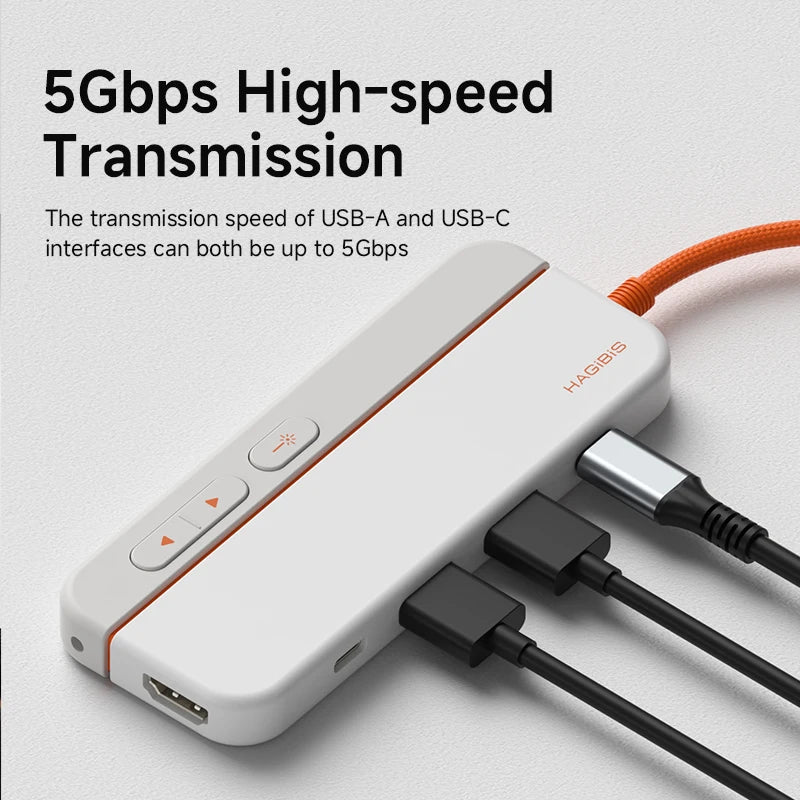 Hagibis Wireless Presenter USB-C Hub 4K 60Hz 100W