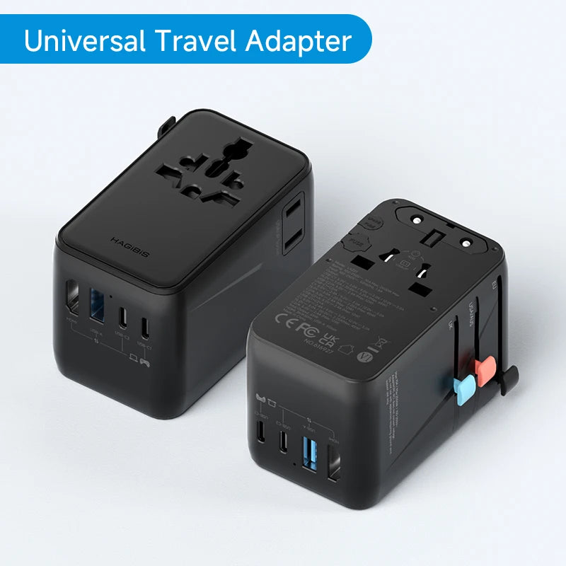 Hagibis 65W GaN Universal Travel Adapter with 8K Dock