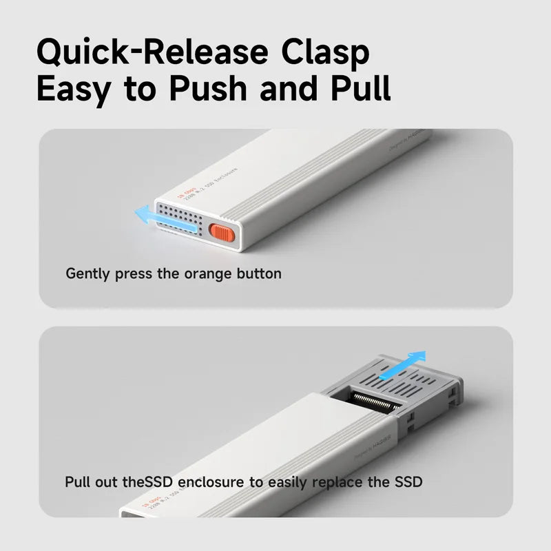 Hagibis Tool-Free M.2 NVMe SSD Enclosure 10Gbps