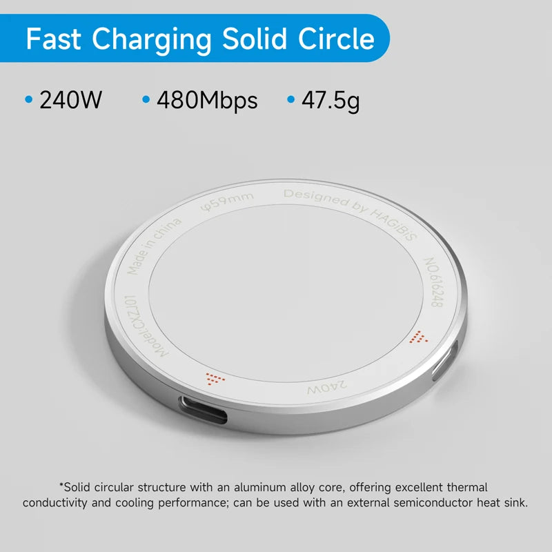 Hagibis Magnetic USB-C Adapter Ring 240W 80Gbps