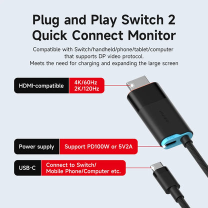 Switch 2 Dock TV Mode Cable