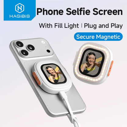 Hagibis Magnetic Selfie Monitor with LED Fill Light