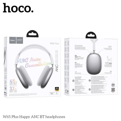 Hoco W65 Plus Happy ANC BT headphones packaging on a white background