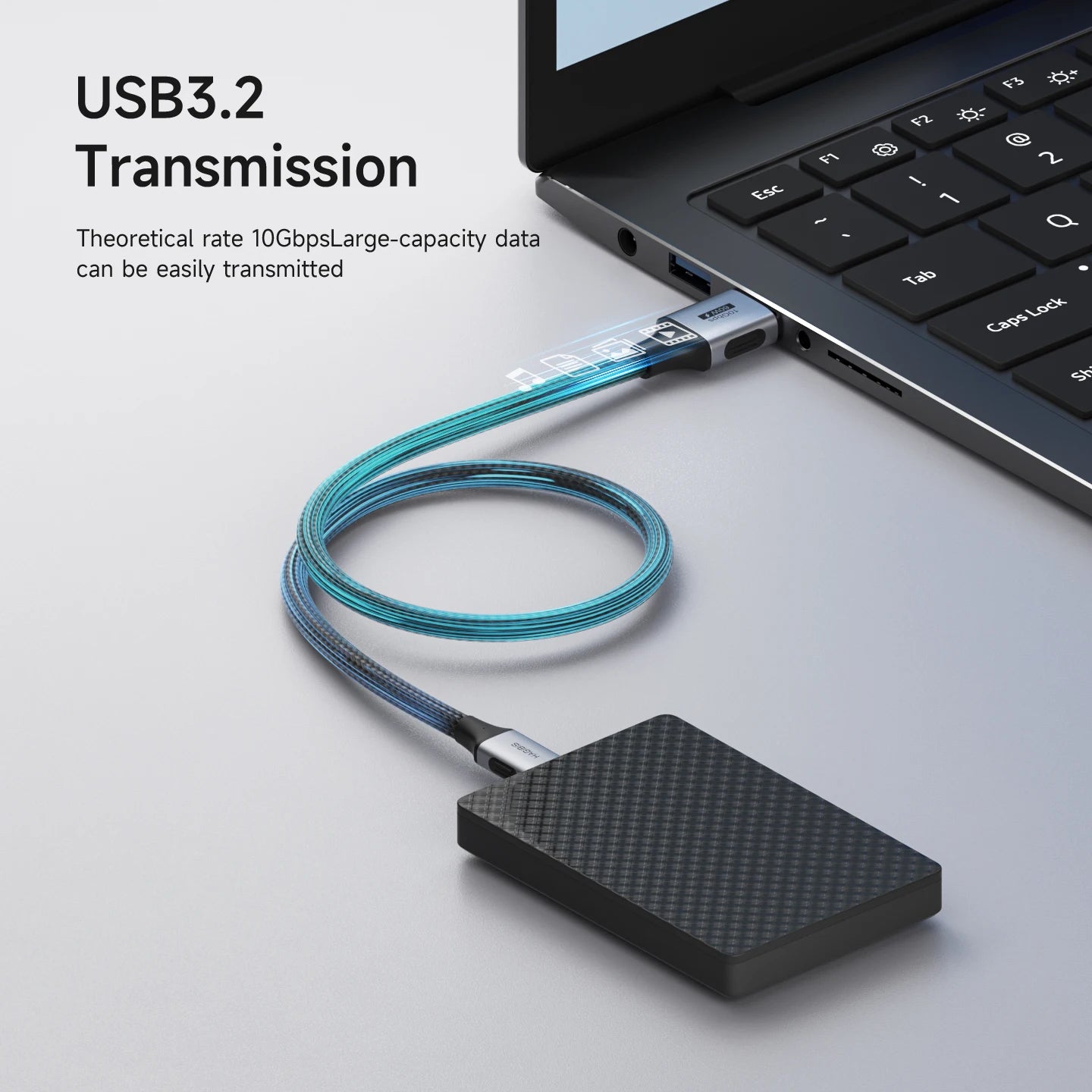 USB-A to USB-C Ultra-Soft Cable CarPlay