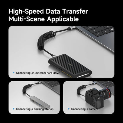 Hagibis USB 3.2 Coiled USB-A to USB-C Cable 10Gbps 60W