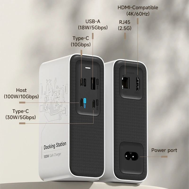 100W GaN Charger with Docking Station