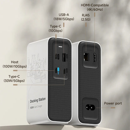 100W GaN Charger with Docking Station