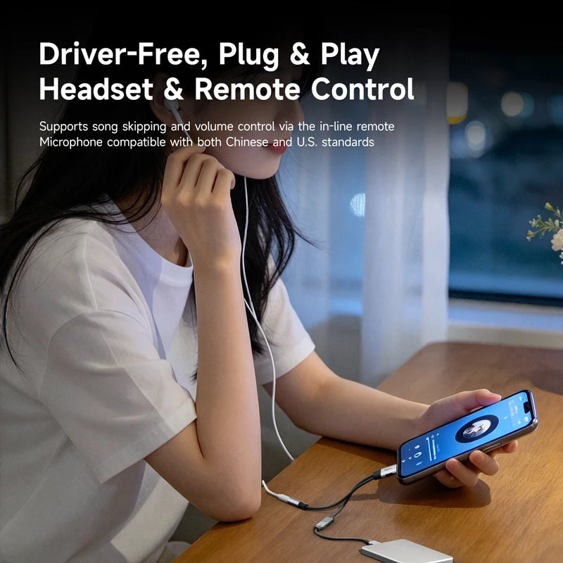 Hagibis USB-C to 3.5mm Audio & Charging Adapter 100W PD