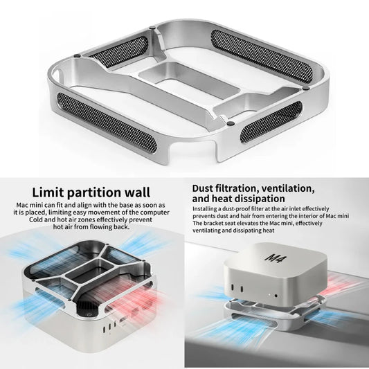 Cooling Stand with Dust Filter for Mac Mini M4 & M4 Pro
